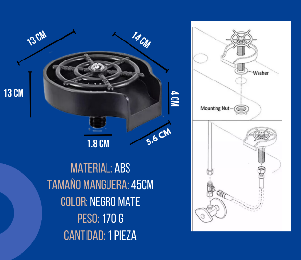 ACCESORIO LAVA VASOS AUTOMATICO